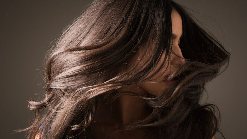 Nice woman hair after mesotherapy hair